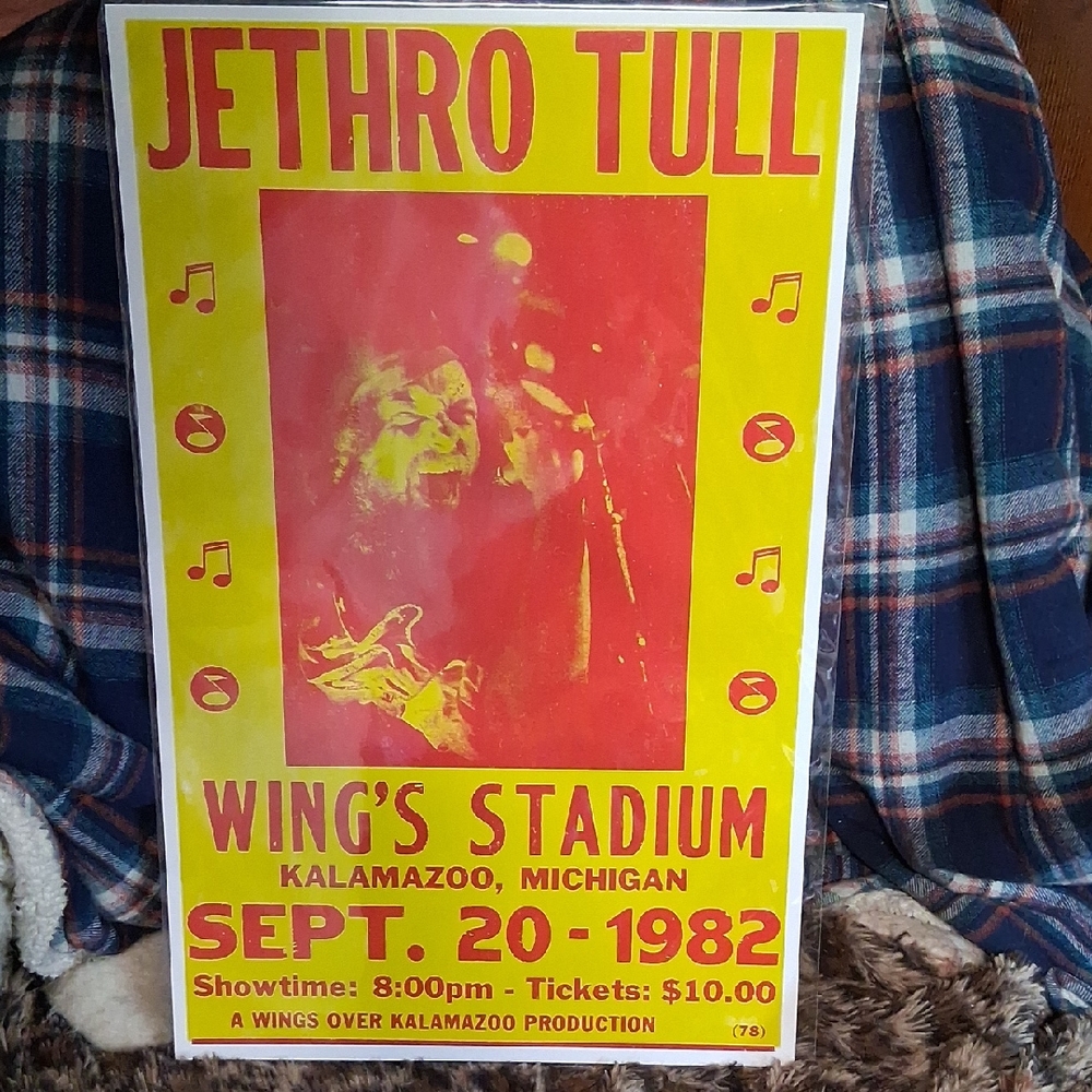 Jethro Tull Concert Poster - Red and Yellow